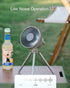 Portable Quiet Desk Fan, 3 Speeds Adjustable Small Fan with 3 Light, USB Cooling Air Circulator for Office, Home (White)
