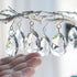 10pcs 38mm Clear Crystal Teardrops Chandelier Parts,Chandelier Crystal Prisms Pendants with Hook,Hanging Crystals
