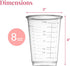 Prestee 50 Disposable Measuring Cups 8 oz - Clear Plastic Paint Measuring Cups for Epoxy Resin, Baking, Crafting