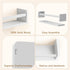 16.5 Inch Set 3 Floating Wall Nursery Book Shelves for Bedrooms Kids White Wooden Baby Book Shelf for Kids Rooms