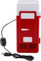 LED Mini USB Refrigerator for Bedroom, Car Mini Fridge, Can Refrigerate and Heat Drinks, Red