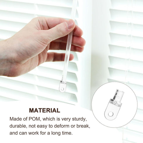 uxcell 6Pcs Transparent Tilt Wand Tip Repair, Vertical Blind Replacement Parts for Broken Horizontal Blind Accessories