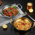 Gold Paella Pan, Stainless Steel Food Serving Skillet, 8.6 inch (22cm)
