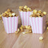 24pcs Mini Paper Popcorn Boxes - Candy Container for Party Favor Supplies, Pink-Striped Design