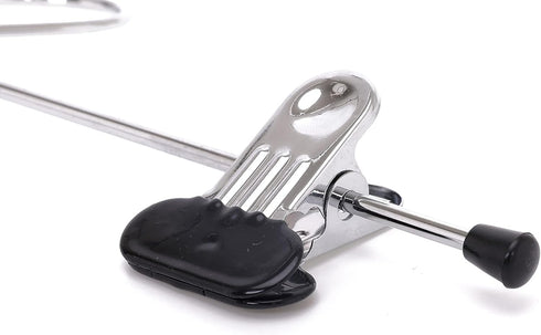 6 Quality Heavy Duty Pants Hangers, Extra Wide Adjustable Clips, Multi Stackable Add on Hangers, Chrome