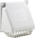 Deflecto Wide Mouth Dryer Vent Hood - 4 Inches with Removable Bird Guard, Weather-Resistant, White (HR4W)