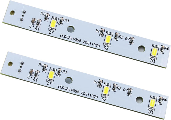 WR55X26671 Refrigerator LED Light Board for GE Freezer (2 Pcs)