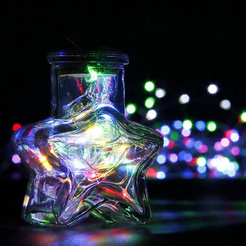 CYLAPEX 12 Pack 7ft Multicolor Fairy Lights String Battery Operated Fairy Lights Firefly Lights Micro LED Starry String