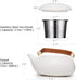 2cup 800ml ZENS Teapot with Infuser, Ceramic Japanese Teapot for Loose Leaf Tea, Small Matte White Porcelain Tea Pot