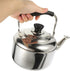 KALLORY 1pc Stainless Steel Teapot, Camping Water Kettle, Stainless Steel Tea Kettle for Stove Top