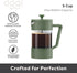 Oggi Borosilicate Glass French Press Coffee Maker (20oz) - 5 Cup Capacity, Coffee Press, Single Serve Coffee Maker,