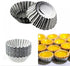 Non-Stick Egg Tart Molds, Carbon Steel Mini Baking Cup, Reusable Round Muffin Cups for Pies, Desserts