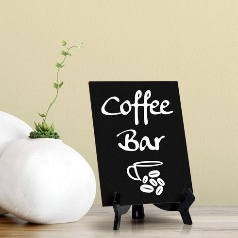 Signs ByLITA Coffee Bar Table Sign, 6" x 8" (Black) - 1 Pack