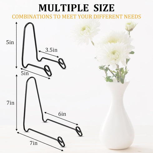 Blulu 6 Pcs Iron Bowl Stands for Display, Large Medium Size Metal Display Stand for Bowls, Platters, and Dishes