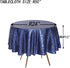 JYFLZQ Navy Blue Sequin Tablecloth, 50" Small Round Sparkly Glitter Table Cover for Graduation, Retirement, Birthday