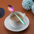 Rainbow Teaspoons, 6 Piece Spoons Silverware, Stainless Steel Small Spoons, Tea Spoons for Home, Kitchen, Restaurant,