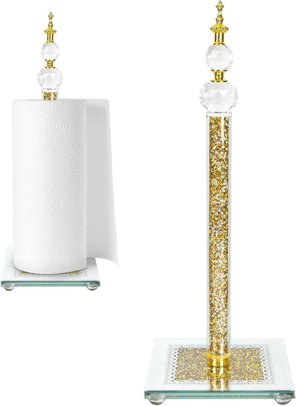 Paper Towel Holder Stand, Countertop Paper Towel Roll Dispenser Holders with Cube
