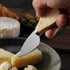 Mini Cheese Knife Set with Wood Handle, Stainless Steel Charcuterie Knife Set with 4 Fruit Forks & Spoons