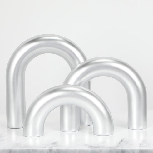 HMASYO 3Pcs Sliver Arch Decorative Objects Statue, Coffee Table Bookshelf Aesthetic Decor