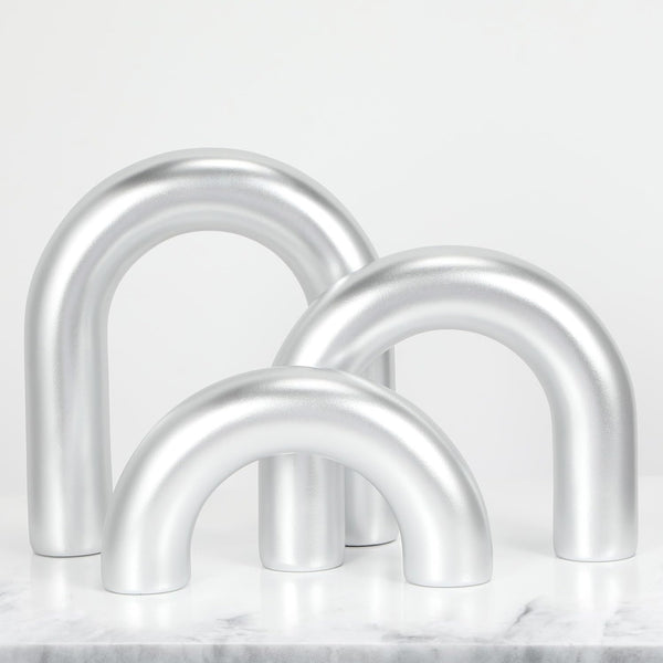 HMASYO 3Pcs Sliver Arch Decorative Objects Statue, Coffee Table Bookshelf Aesthetic Decor