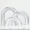 HMASYO 3Pcs Sliver Arch Decorative Objects Statue, Coffee Table Bookshelf Aesthetic Decor