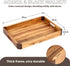 17 13 Inch Counter... x Acacia Wood Serving Tray with Handles, Decorative Wooden Tray Featuring Dark Walnut-Tone Curved