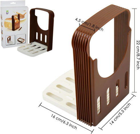 4 Bread Slicer for Homemade Bread Slice Thickness Bread Cutting Guide Plastic Foldable Compact Sandwich Loaf Slicer