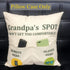 Grandpa Gifts, 2-Pocket Grandpa’s Spot Throw Pillow Covers 18x18 Inch + Engraved Spoon, Gifts for Papa