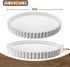 12in Handmade Decorative Tray for Coffee Table Tray Decor, White Wooden Decorative Round Tray for for Coffee Table