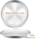 P&P CHEF 10 Inch Pizza Pan, 3 Pieces Stainless Steel Round Tray for Oven Baking Roasting, Heavy Duty - Silver
