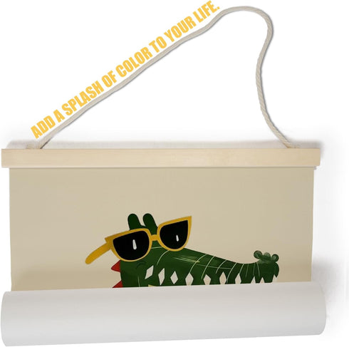12x16 Inch PaJiaNi Skateboard Wall Art, Skateboard Wall Decor Poster, Crocodile Wall Decor Poster for Nursery Kids