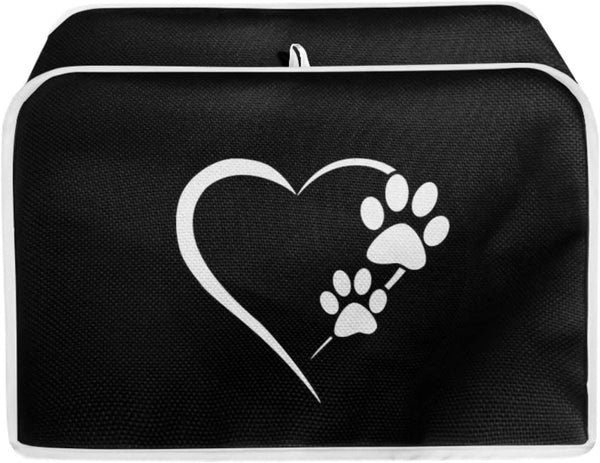 Dog Paw Heart 2 Slice Toaster Covers, Kitchen Accessories for Dust and Fingerprint Protection