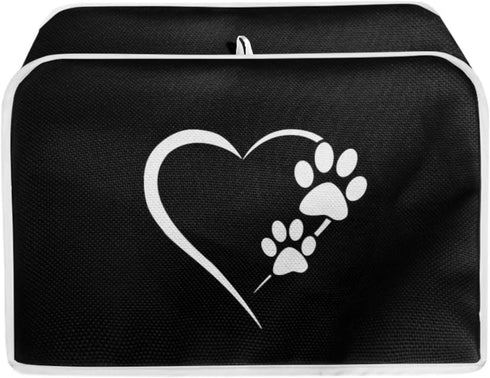 Dog Paw Heart 4 Slice Toaster Covers, Multicolor Kitchen Accessories for Dust and Fingerprint Protection