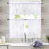 MIULEE Window Valance Half Sheer Curtains, Rod Pocket Voile Drapes, Extra Wide for Small Window, 60 x 18 Inch