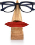 NIRMAN Wooden Nose Shaped Eyeglass Display Stand - Home Decorative Gift, Spectacle Holder (2" x 2" x 6")