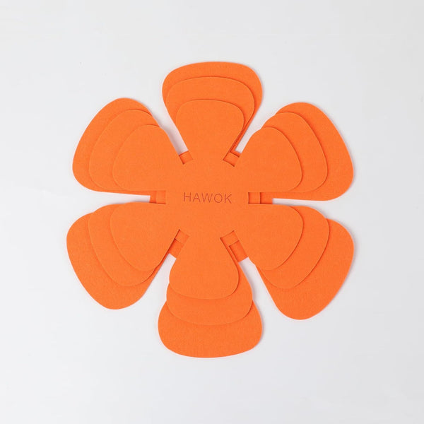 Pot/Pan Protectors, Set of 3, Dia. 8" 10" 12" Orange