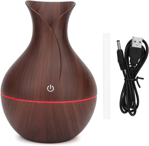 High Capacity Cool Mist Humidifier, for Bedroom, Baby Room, Living Room (Dark Wooden Grain)