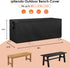 48 Inch Black-48x16x15in Outdoor Bench Cover for Backless Benches, Patio Bench Covers Waterproof Heavy Duty
