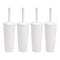 Amazon Basics Toilet Brush and Holder Set - 4-pack, White, Previously AmazonCommercial Brand