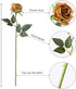 Veryhome 10 Pcs Gold Silk Roses - Artificial Bridal Wedding Bouquet, Real Touch Floral Decor for Christmas Party