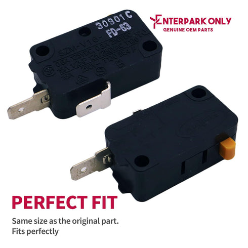 ENTERPARK New OEM Microwave Oven Micro Switch Replacement Part, 2 Pack GE SZM-V16-FD-63 for LG GE Starion