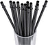 DAKOUFISH 9 Inch Black Reusable Plastic Drinking Straws, Set of 12 Pcs with Cleaning Brush for Mason Jars