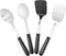 Stainless Steel Cooking Utensils Set - 4-Piece Kitchen Set with PP Handles, Dishwasher Safe, Non-Stick Spoons & Spatula
