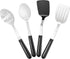 Stainless Steel Cooking Utensils Set - 4-Piece Kitchen Set with PP Handles, Dishwasher Safe, Non-Stick Spoons & Spatula
