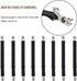 Adjustable Bed Sheet Straps Clips, 8Pcs Black Elastic Fasteners for Mattress, Sofa, Table Cloth