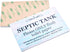 Septic Tank Sign - Adhesive Plaque for Restroom, Bathroom, Toilet, Loo, W.C, Light Blue Foamex Board