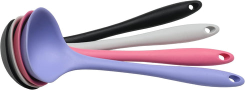 Chef Craft Premium Silicone Cooking Ladle, 11.25 inch, Gray