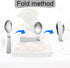 2pcs Replacement Spoons for Thermos Funtainer, 304 Stainless Steel Folding Utensils