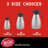 Tablecraft Stainless Steel Vacuum Coffee Carafe, 68 Ounce Thermal Insulated Dispenser for Hot and Cold Beverages