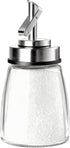 TIWPAJS Glass Sugar Dispenser with Stainless Steel Lid, Automatic Pour Spout, Sugar